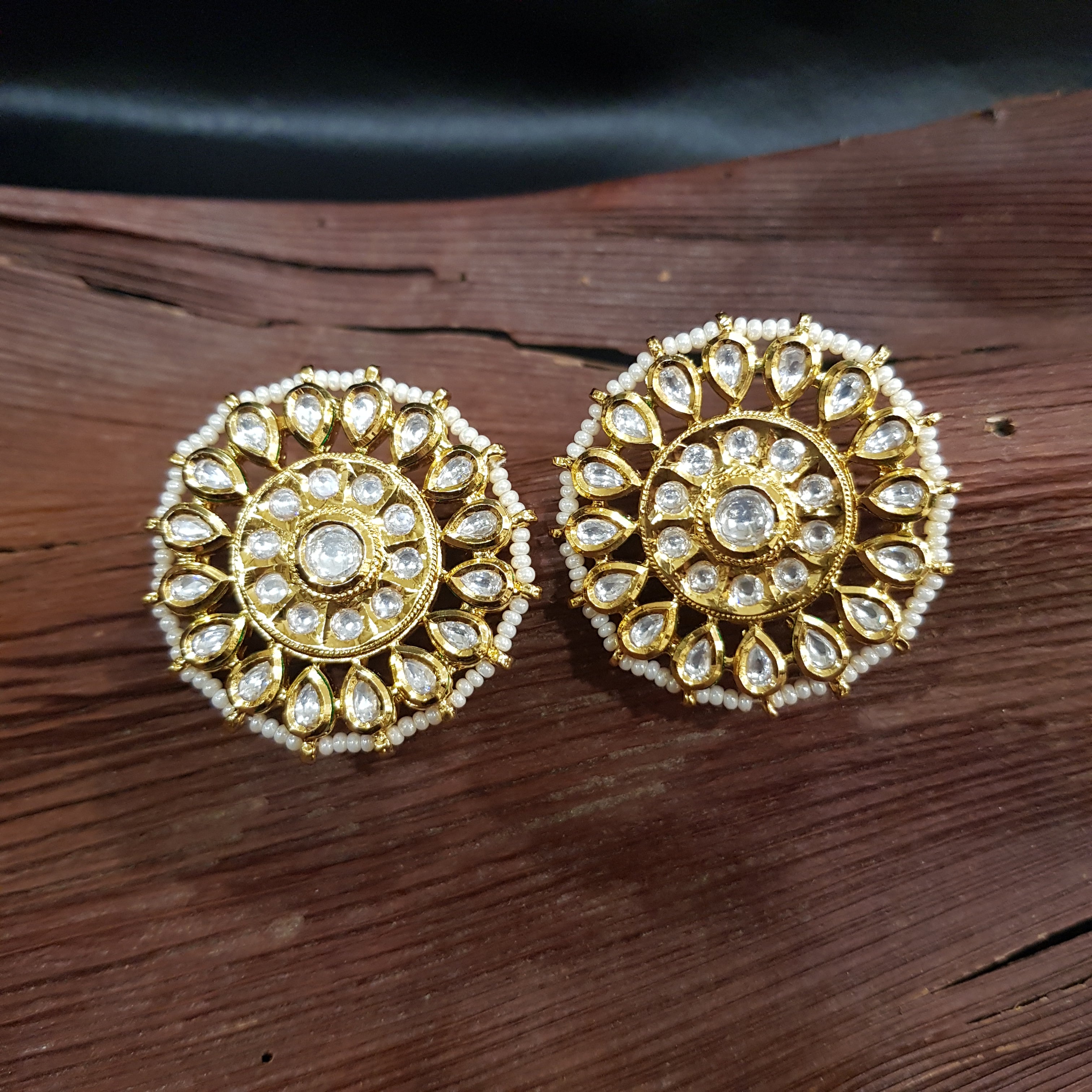 Buy Gold Plated Silver Floral Ghungroo Ear Studs by NOOR BY SALONI at Ogaan  Online Shopping Site